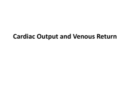 Cardiac Output and Venous Return