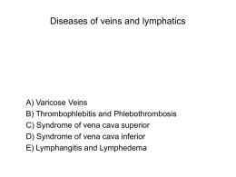 Diseases of veins and lymphatics
