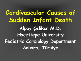 Cardivascular Causes of Sudden Infant Death
