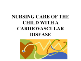 Cardiovascular Disorders in Children