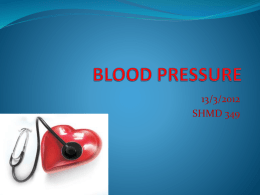 Blood Pressure - SHMD 349 Sport & Exercise Technology 3