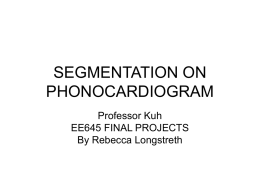 SEGMENTATION ON PHONOCARDIOGRAM