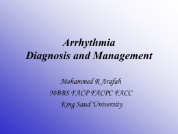 Arrhythmia Diagnosis and Management