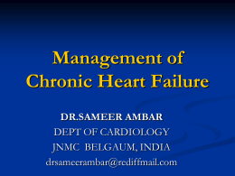 Management of heart Failure