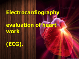 23 Electrpcardiography evaluation of heart work