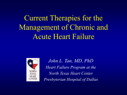 Strategies for Managing Heart Failure in 2001