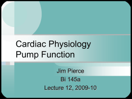 Lecture 14 - CV Pump physiology