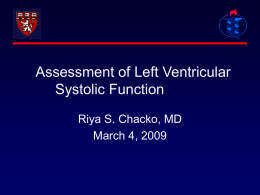 Left Ventricular Systolic Function