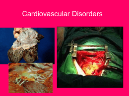 Cardiovascular Disorders/homeostatic Imbalances