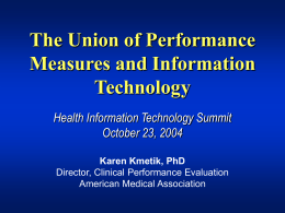 The Union of Performance Measures and Information Technology