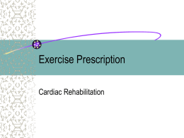 Exercise Prescription (exrx