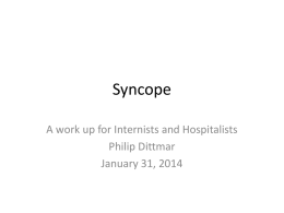 Syncope - American College of Physicians