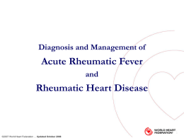 Diagnosis and Management of Rheumatic Heart Disease