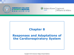 Cardiovascular Responses to Exercise (cont`d)