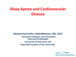 Sleep Apnea and Cardiovascular Disease