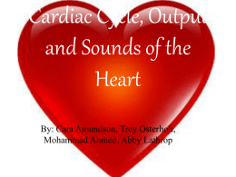 Cardiac Cycle, Output and Sounds of the Heart