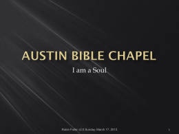 I am a soul… - Austin Bible Chapel