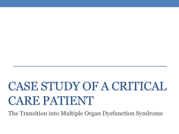 Case Study of a Critical Care Patient