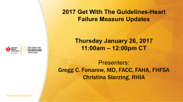 GWTG-HF: Quality Measures - American Heart Association