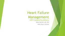 HFManagement - S. Blake Wachter, MD, PhD Advanced Heart