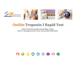 OnSite Troponin I Rapid Test Early Detection Enables