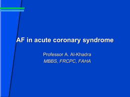 AF in acute coronary syndrome