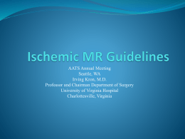 Ischemic MR Guidelines
