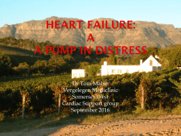Management of heart failure - the Helderberg Cardiac Support Group