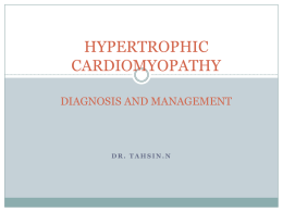 hypertrophic cardiomyopathy diagnosis and management