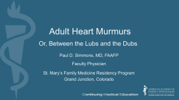 Adult Heart Murmurs