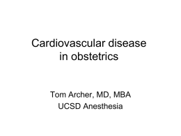 Cardiovascular disease in obstetrics