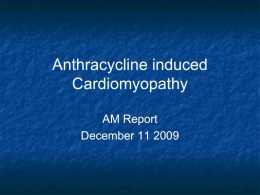 Anthracycline induced Cardiomyopathy