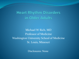 Heart Rhythm Disorders in Older Adults
