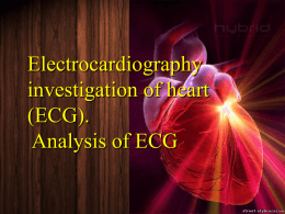 18 Electrocardiography investigation of heart (ECG).