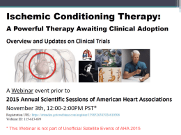 Robert Kloner - Ischemic Conditioning Therapy