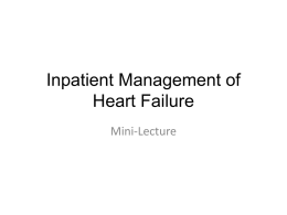 Inpatient Management of Heart Failure