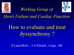 Working Group of Heart Failure and Cardiac Function