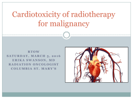 Cardiotoxicity of radiotherapy and chemotherapy