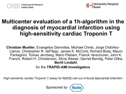 Multicenter evaluation of a 1h-algorithm in the diagnosis of