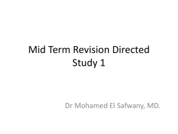 Mid Term Revision Directed Study 1