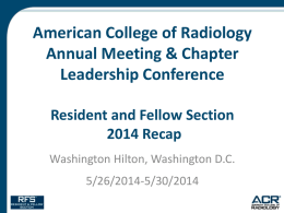 Resident and Fellow Section 2014 Recap