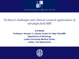 Webb Andrew Technical challenges and clinical research