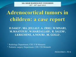 Adrenocortical tumors in children: a case report