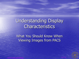 Display Characteristics