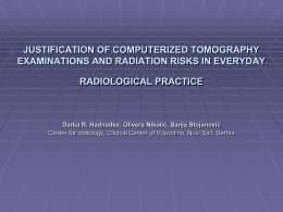 JUSTIFICATION OF COMPUTERIZED TOMOGRAPHY EXAMINATIONS …