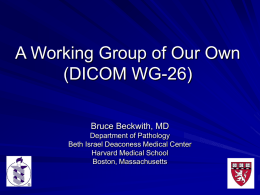 A Working Group of Our Own (DICOM WG-26)