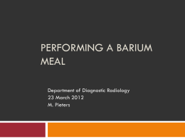 Performing a Barium meal - University of the Free State