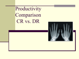 Productivity Comparison CR vs. DR