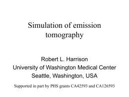SimSET: a Simulation System for Emission Tomography