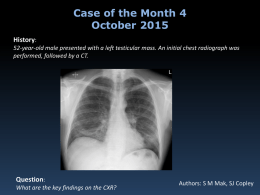 Case of the Month 4 October 2015 - European Society of Thoracic